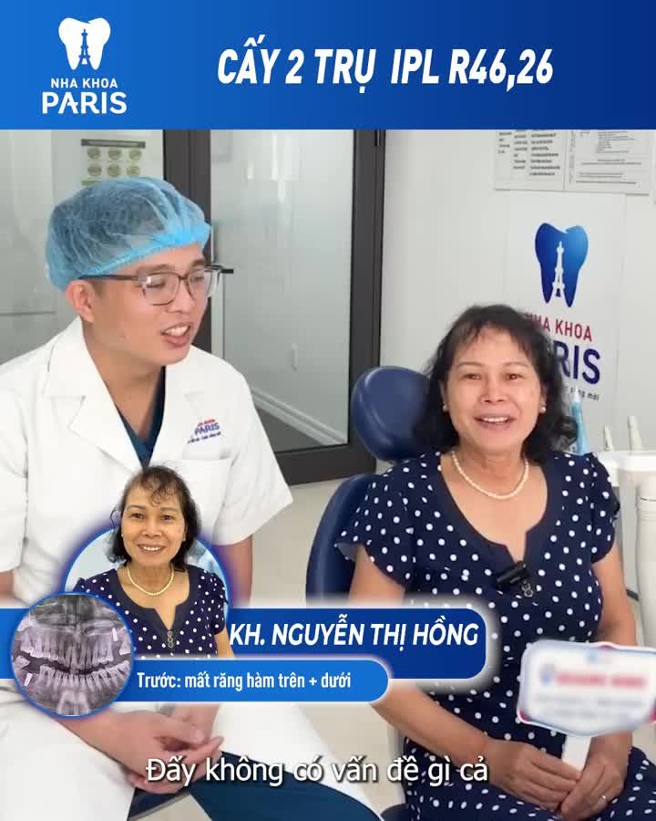 KẾT QUẢ TRỒNG IMPLANT CỦA CÔ HỒNG